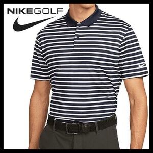Nike Dri-FIT Victory Stripe Left Sleeve Logo Golf Polo Shirt Size (XL) Like NEW